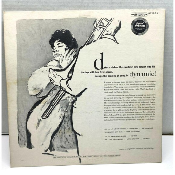 Dakota Staton Dynamic! Vinyl LP 1962 Capitol Records Stereo ST-1054 VG+ - Picture 4 of 6